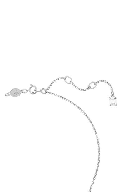 Shop Swarovski Matrix Woven Crystal Heart Pendant Necklace In Silver