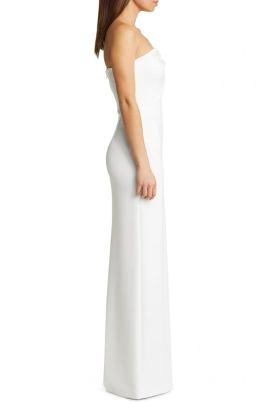 Shop Black Halo Divina Strapless Gown In Whip Cream