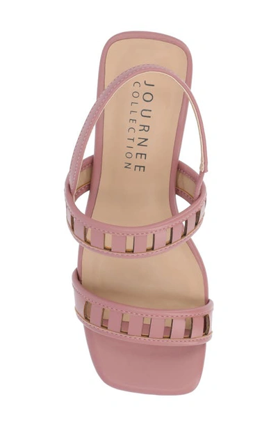 Shop Journee Collection Ismay Block Heel Sandal In Rose