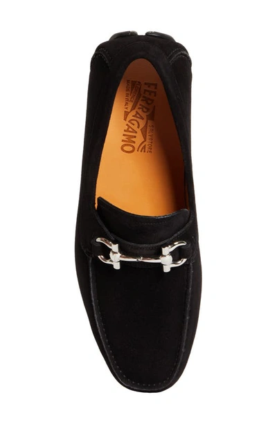 Shop Ferragamo Parigi Bit Driving Loafer In Nero New Biscotto