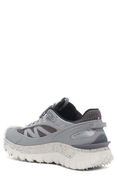 Shop Moncler Trailgrip Mesh Low Top Sneaker In Grey Silver