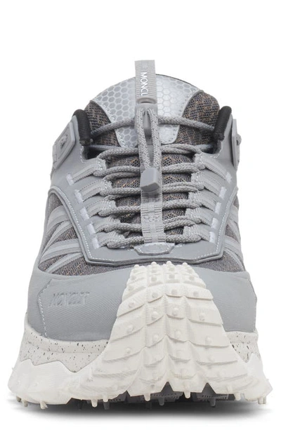 Shop Moncler Trailgrip Mesh Low Top Sneaker In Grey Silver