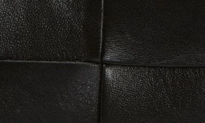 Shop Bottega Veneta Cassette Intrecciato Leather Shoulder Bag In 8425 Black-gold