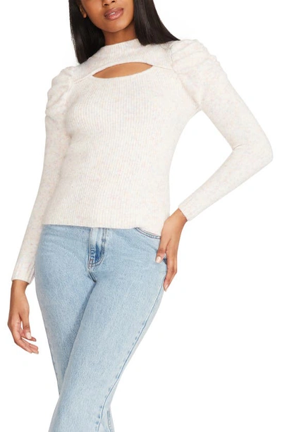 Shop Bb Dakota By Steve Madden Pastel You By Ribbed Cutout Sweater In Pastel Rainbow Marl