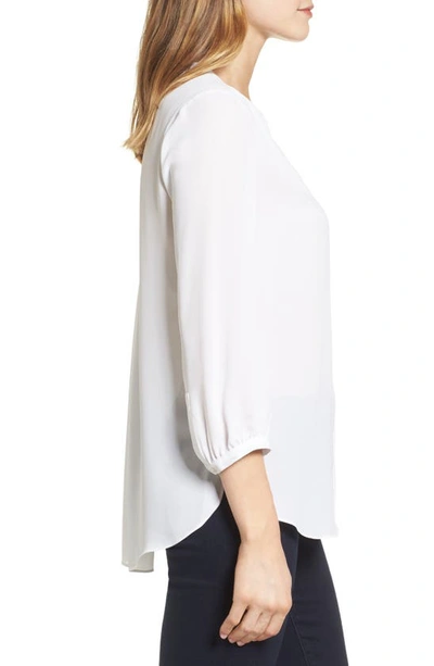 Nydj Semisheer Pintuck Blouse In Optic White
