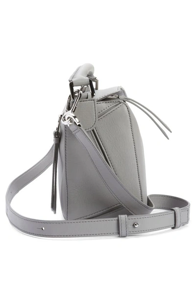 Shop Loewe Puzzle Small Shoulder Bag In Pearl Grey