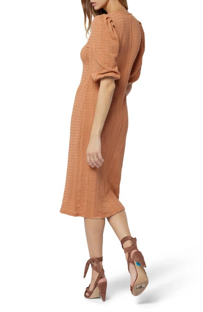 Shop Joie Mia Puff Sleeve Knit Midi Dress In Sandstorm