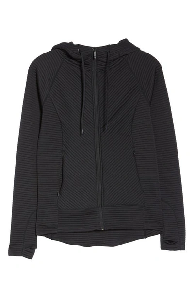 Zella Zen Ottoman Full Zip Hoodie In Black