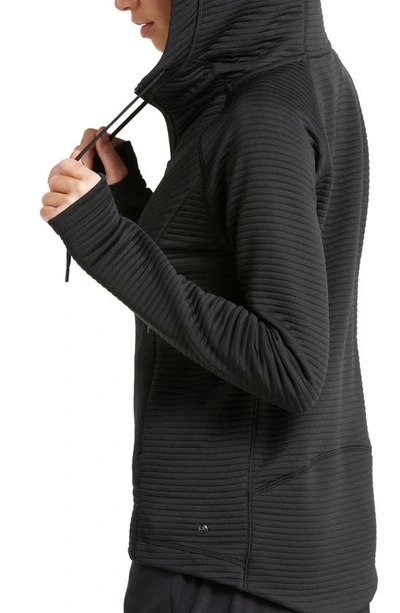 Zella Zen Ottoman Full Zip Hoodie In Black