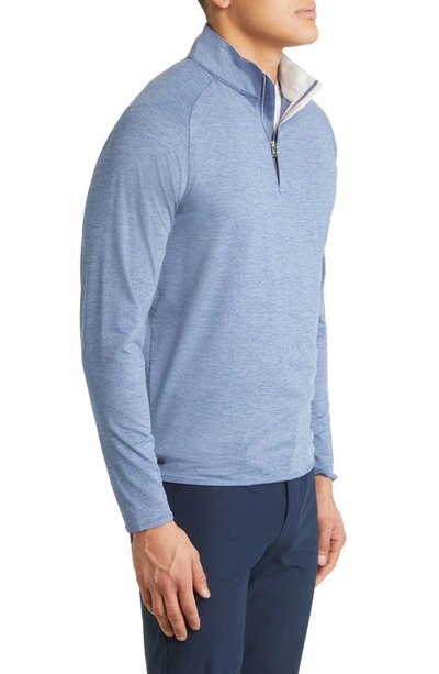 Shop Peter Millar Crown Crafted Stealth Performance Quarter Zip Pullover In Blue Pearl