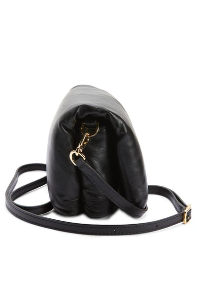Shop Loewe Mini Goya Lambskin Leather Puffer Bag In Black