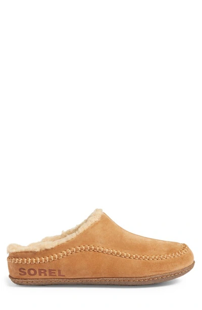 Sorel Men's Falcon Ridge Ii Suede Slippers In Camel Brown Curry