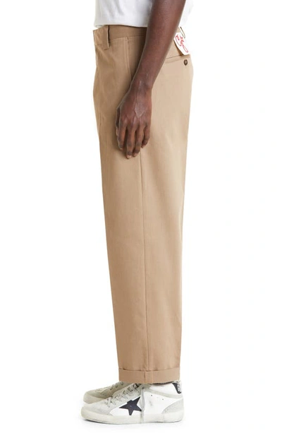 Shop Golden Goose Skate Fit Chinos In Khaki Beige