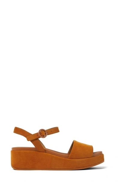 Shop Camper Misia Platform Wedge Sandal In Medium Brown