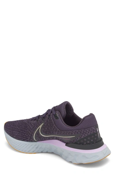 Shop Nike React Infinity Run Flyknit 3 Running Shoe In Cave Purple/ Metallic Pewter