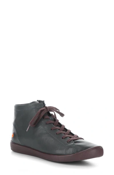 Shop Softinos By Fly London Ibbi Lace-up Sneaker In Grey Supple Leather