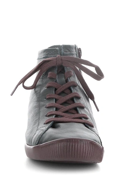Shop Softinos By Fly London Ibbi Lace-up Sneaker In Grey Supple Leather