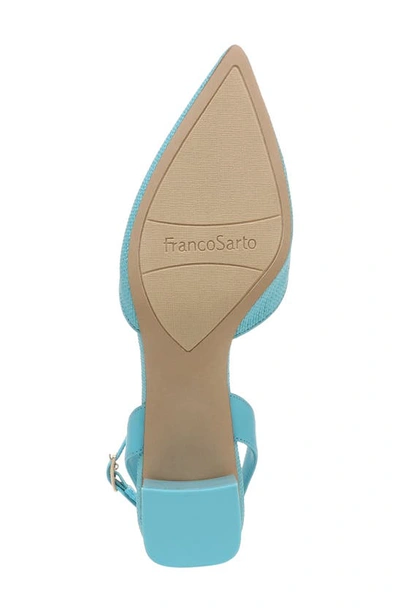 Shop Franco Sarto Naya Ankle Strap Pointed Toe Pump In Blue