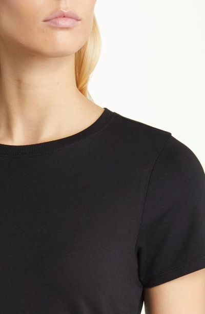 Nordstrom Pima Cotton Blend Crewneck T-shirt In Black