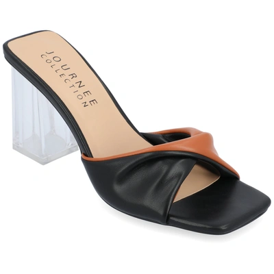 Shop Journee Collection Collection Women's Aylia Sandals In Black