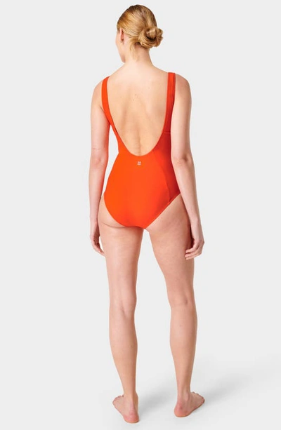 Shop Sweaty Betty Brook One-piece Swimsuit In Resort Red