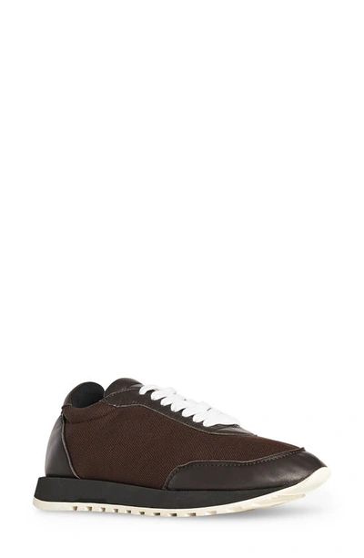Shop The Row Owen Leather & Mesh Sneaker In Brown/ Black