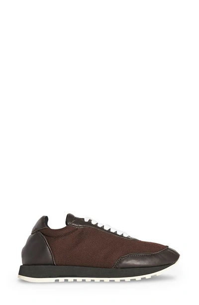 Shop The Row Owen Leather & Mesh Sneaker In Brown/ Black