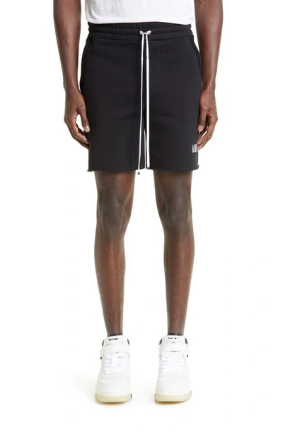 Shop Amiri Core Logo Cutoff Sweat Shorts In Black