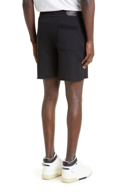 Shop Amiri Core Logo Cutoff Sweat Shorts In Black