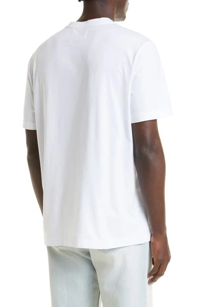 Golden Goose White T-shirt With Round Neck And One Star Logo Print On The Front In Cotton Man