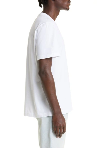 Golden Goose White T-shirt With Round Neck And One Star Logo Print On The Front In Cotton Man