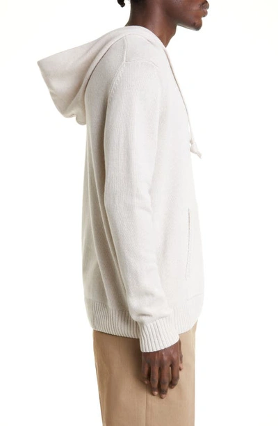 Shop Golden Goose Logo Patch Cashmere & Wool Hoodie In Cream