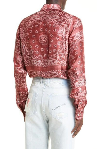 Shop Golden Goose Journey Paisley Print Button-up Shirt In Red