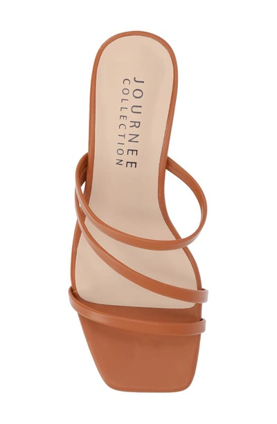 Journee Collection Takarah Wedge Slide Sandal In Brown