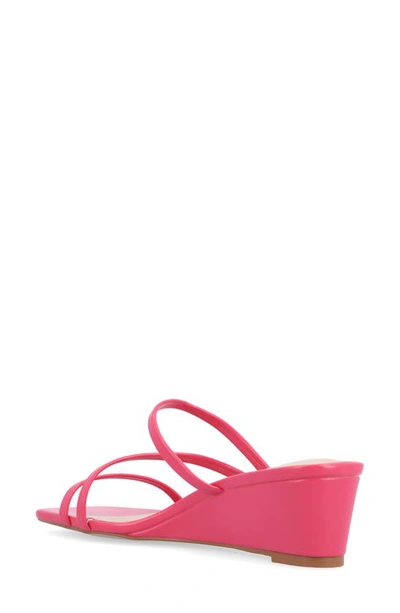 Shop Journee Collection Takarah Wedge Slide Sandal In Pink