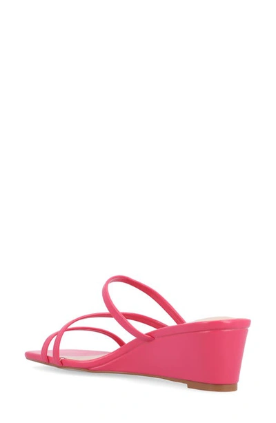 Journee Collection Takarah Wedge Slide Sandal In Pink