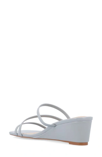 Journee Collection Takarah Wedge Slide Sandal In Blue