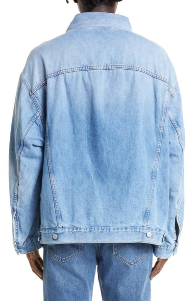 Shop Acne Studios Morris Denim Jacket In Light Blue