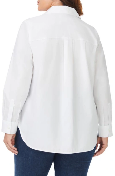 Foxcroft Boyfriend Cotton Blouse In White