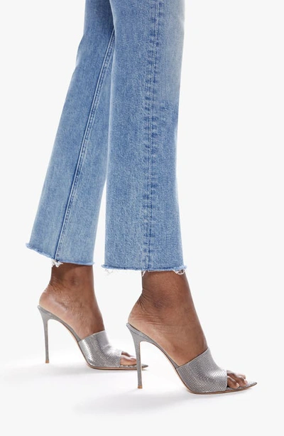 Shop Mother The Tripper Flood Frayed High Waist Ankle Flare Jeans In Left In The Dust