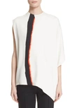 NARCISO RODRIGUEZ Asymmetrical Mineral Dye Georgette Top
