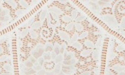 Nsr Crochet Stretch Lace Midi Dress In Ivory