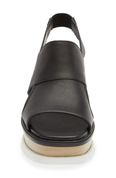 Shop Sorel Joanie Iii Slingback Wedge Sandal In Black White
