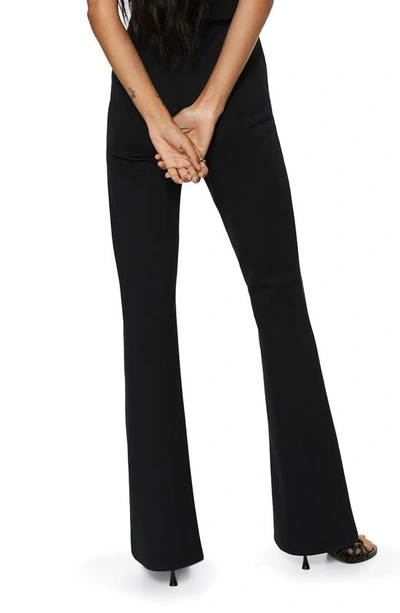 Mango Flared Leggings In Black