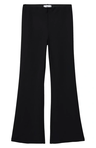 Mango Flared Leggings In Black