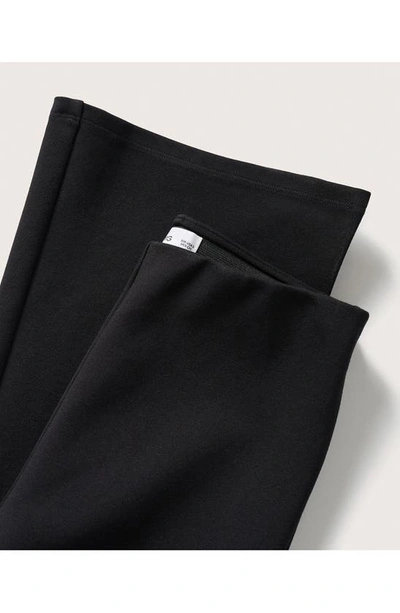 Mango Flared Leggings In Black