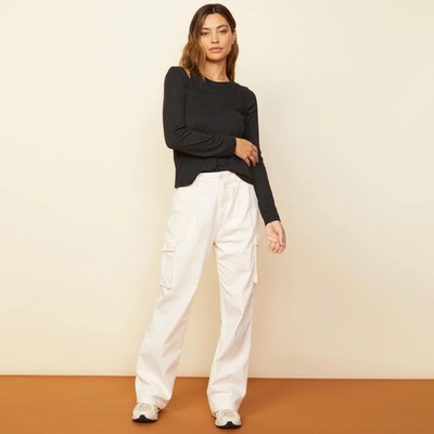 Monrow Asymmetric Long Sleeve Top In Black