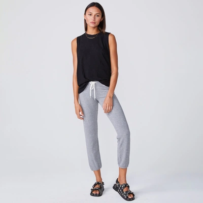 Monrow Boyfriend Muscle Tank In Black