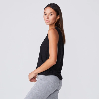 Monrow Boyfriend Muscle Tank In Black