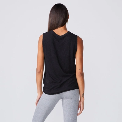 Monrow Boyfriend Muscle Tank In Black